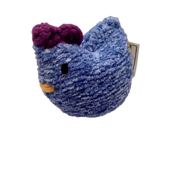 NWT Hand Knit Crochet Stardew Valley plush Blue chicken stuffie 5" amigurumi - Picture 1 of 3